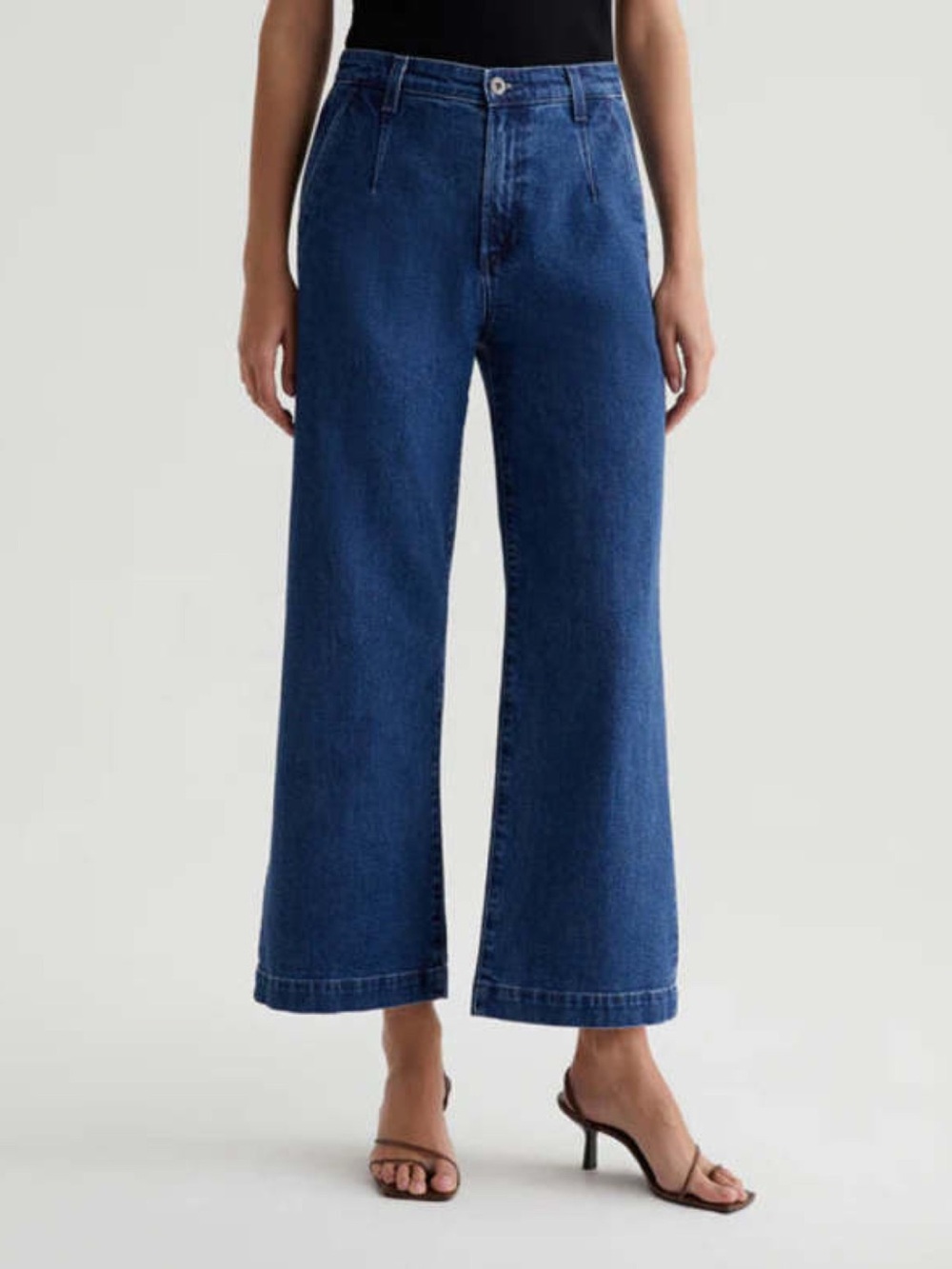 AG Adriano Goldschmied Jeans Women’s 26 Blue Daneel High Rise Wide Leg Crop - Picture 2 of 10